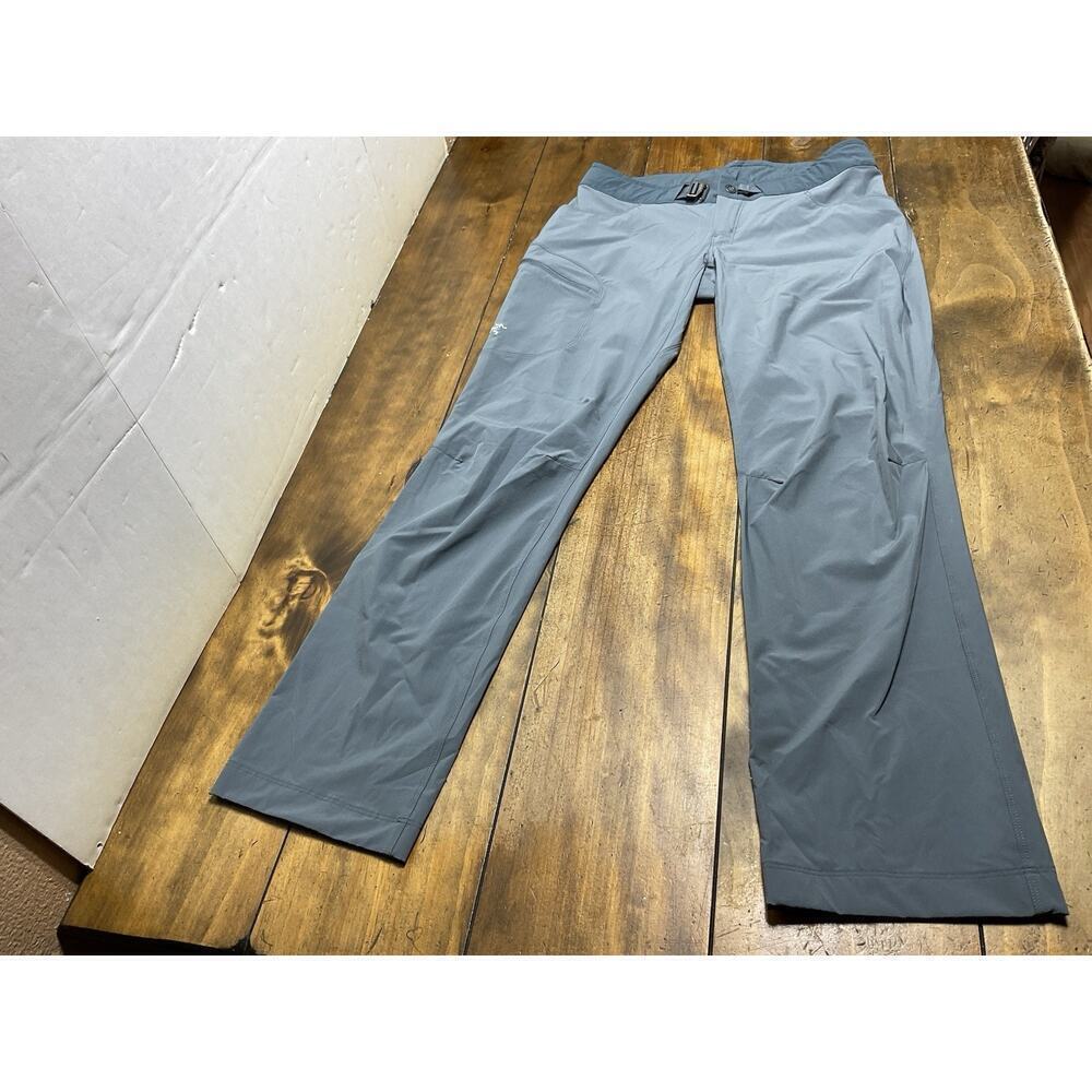 Arc'teryx Women Gamma Pants 10 Teal Gray Hiking Belted Outdoor Gorpcore